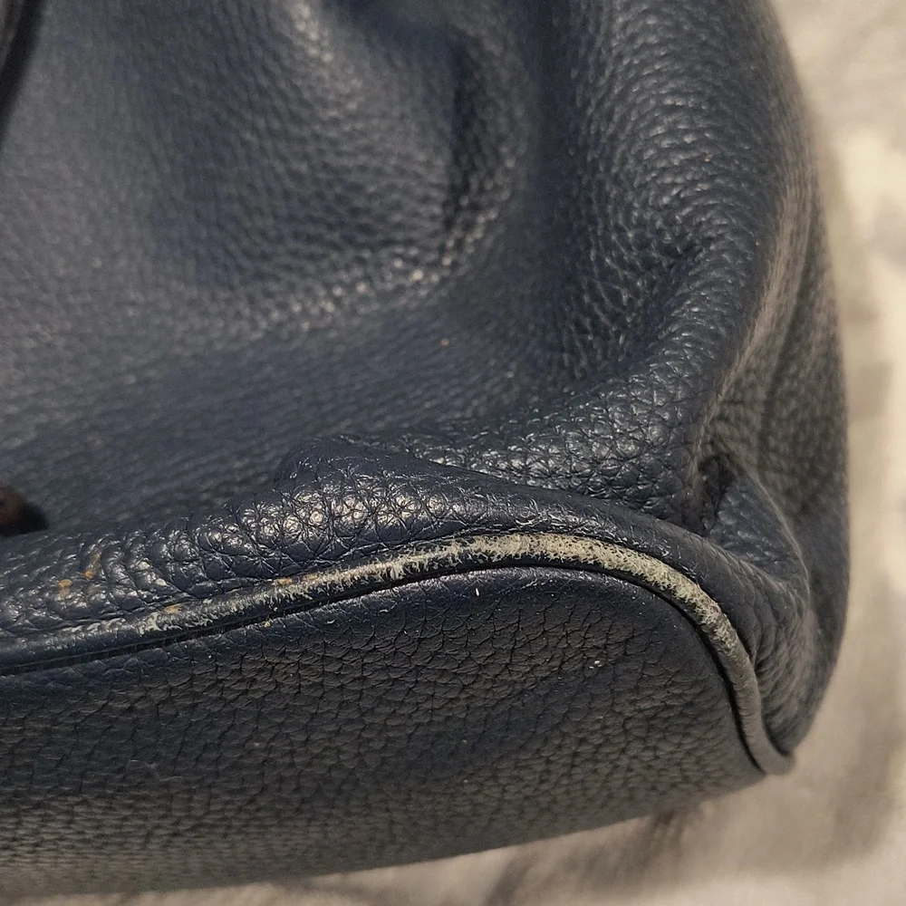 Michael Kors Pebbled Leather Bucket Bag, drawstring, magnetic closure, see pics
